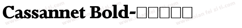 Cassannet Bold字体转换